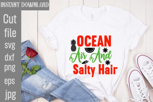 Download Ocean Air and Salty Hair SVG Cut File - Ocean air and salty hair svg cut file Collection