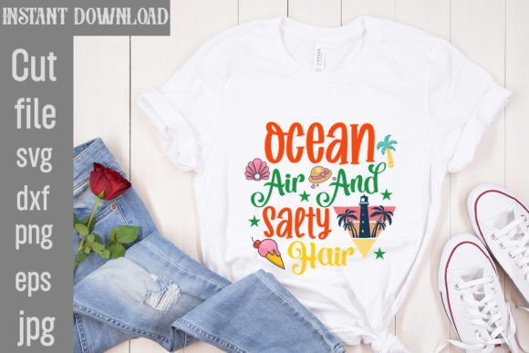 Download Ocean Air and Salty Hair SVG Cut File - Ocean air and salty hair svg cut file Collection