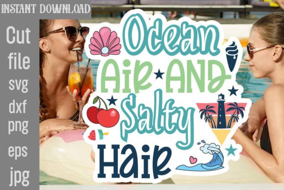 Download Ocean Air and Salty Hair SVG Cut File - Ocean air and salty hair svg cut file Collection