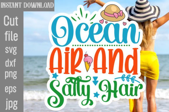 Download Ocean Air and Salty Hair SVG Cut File - Ocean air and salty hair svg cut file Collection